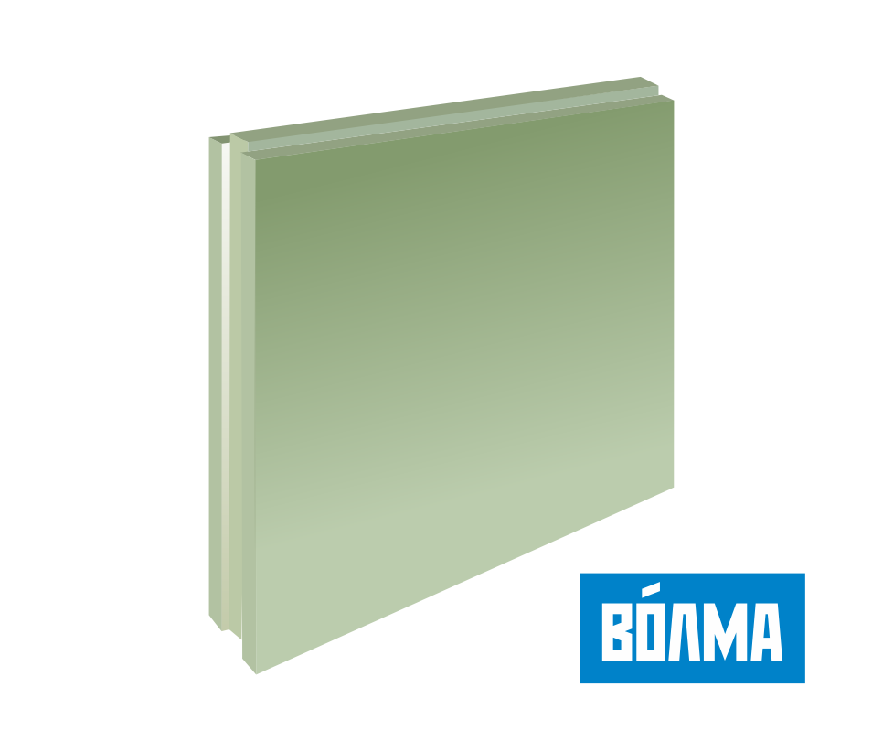 Пазогребневая плита полнотелая ВОЛМА влагостойкая (ПГПВ), 80 мм 